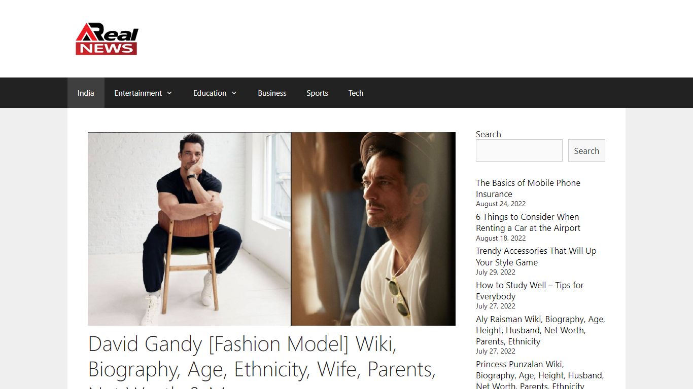 David Gandy [Fashion Model] Wiki, Biography, Age, Ethnicity, Wife